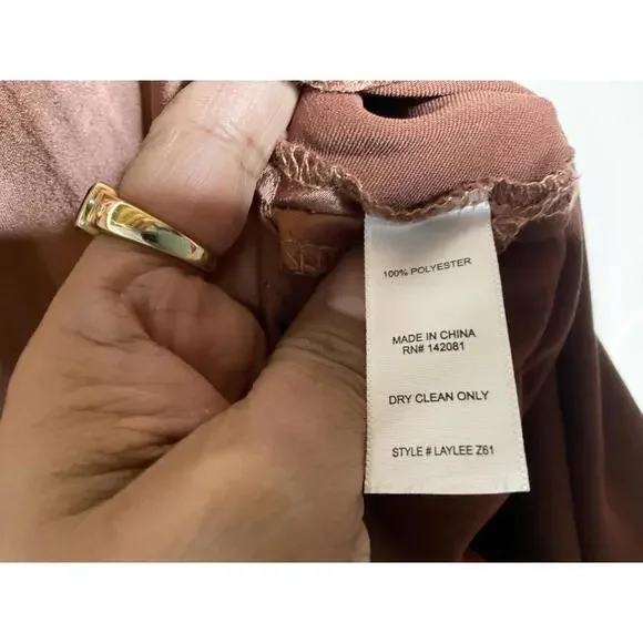 Altar’d State Rust Orange Satin Maxi Skirt - Picture 3 of 4